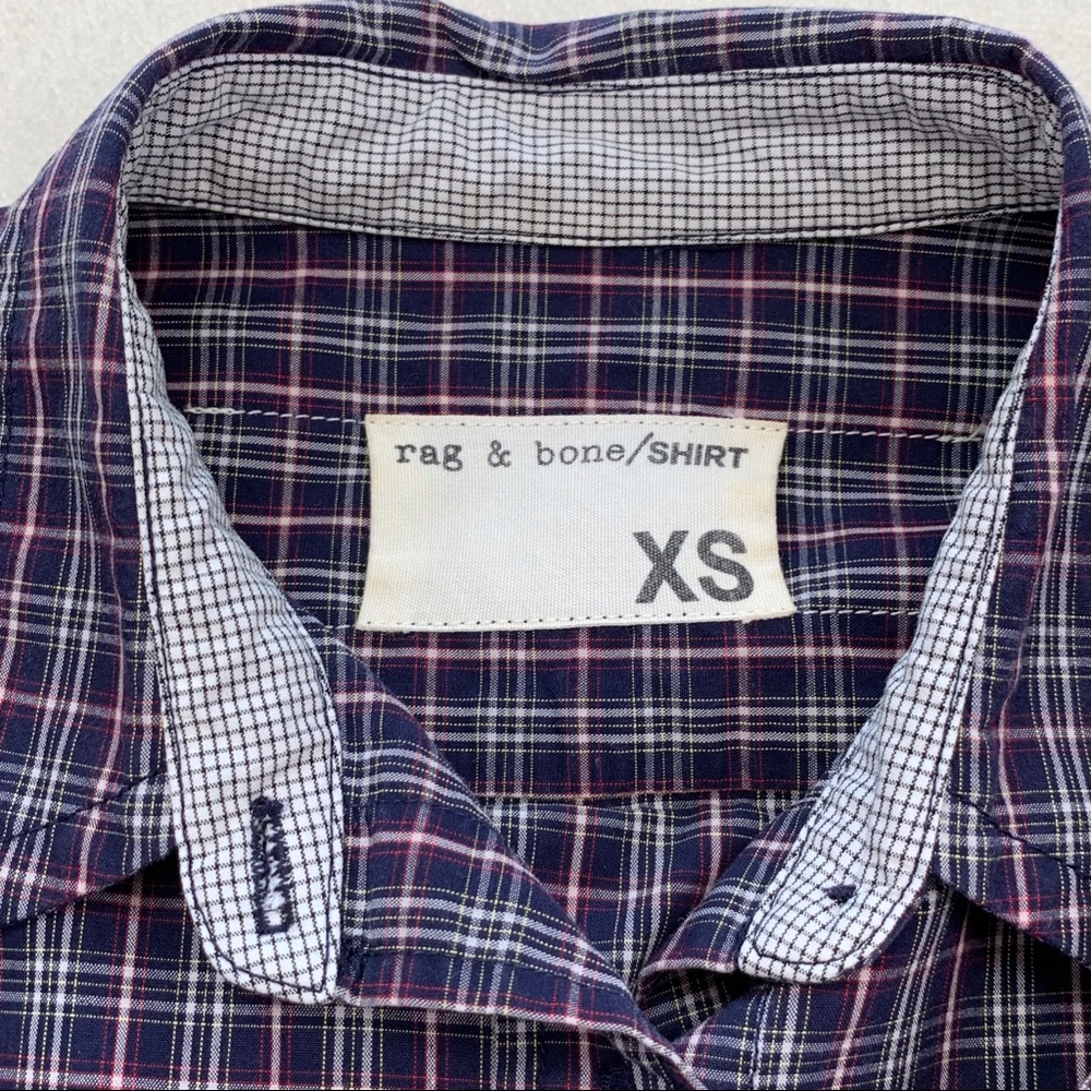 Rag & Bone Plaid Button Front Tunic Long Sleeve Shirt Women’s Size XS - Picture 7 of 10